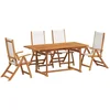 Image de vidaXL - 5-delige - Tuinset - massief - acaciahout - en - textileen