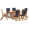 Image de vidaXL - 7-delige - Tuinset - massief - acaciahout - en - textileen