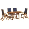 Image de vidaXL - 5-delige - Tuinset - massief - acaciahout - en - textileen