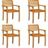 Image de vidaXL - Tuinstoelen - 4 - st - 59x55x85 - cm - massief - acaciahout