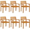 Image de vidaXL - Tuinstoelen - 6 - st - 59x55x85 - cm - massief - acaciahout