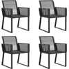 Image de vidaXL - Tuinstoelen - 4 - st - poly - rattan - zwart