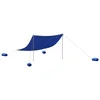 Image de vidaXL - Strandluifel - met - zandankers - 304x300 - cm - blauw