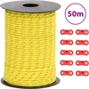 Image de vidaXL - Tentscheerlijn - met - reflecterende - strips - en - spanners - 50 - m - 3 - mm