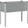 Image de vidaXL - Plantenbak - 100x45x90 - cm - staal - grijs