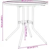 Image de Terrastafel rond Ø80x72,5 cm gepoedercoat staal antracietkleur