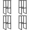 Image de vidaXL - Barkrukken - 4 - st - 38x38x80 - cm - gepoedercoat - staal - zwart
