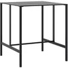 Image de vidaXL - Bartafel - 100x100x110 - cm - gepoedercoat - staal - zwart