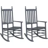 Image de vidaXL - Schommelstoelen - met - gebogen - zitting - 2 - st - populierenhout - grijs