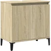 Image de vidaXL - Wastafelkast - 58x33x60 - cm - bewerkt - hout - sonoma - eikenkleurig