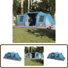 Image de vidaXL - Tunneltent - 4-persoons - waterdicht - blauw