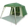 Image de vidaXL - Kampeertent - met - verandakoepel - 5-persoons - waterdicht - groen