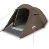 Image de vidaXL - Tunneltent - 2-persoons - waterdicht - bruin