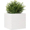Image de vidaXL - Plantenbak - 50x50x45,5 - cm - massief - grenenhout - wit