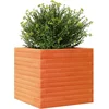 Image de vidaXL - Plantenbak - 50x50x45,5 - cm - massief - grenenhout - wasbruin