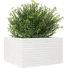 Image de vidaXL - Plantenbak - 80x80x45,5 - cm - massief - grenenhout - wit