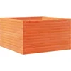 Image de vidaXL - Plantenbak - 80x80x45,5 - cm - massief - grenenhout - wasbruin