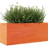 Image de vidaXL - Plantenbak - 110x40x45,5 - cm - massief - grenenhout - wasbruin