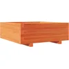 Image de vidaXL - Plantenbak - 70x70x26,5 - cm - massief - grenenhout - wasbruin