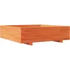 Image de vidaXL - Plantenbak - 90x90x26,5 - cm - massief - grenenhout - wasbruin