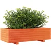 Image de vidaXL - Plantenbak - 90x40x26,5 - cm - massief - grenenhout - wasbruin