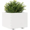 Image de vidaXL - Plantenbak - 60x60x49,5 - cm - massief - grenenhout - wit