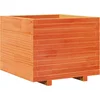 Image de vidaXL - Plantenbak - 60x60x49,5 - cm - massief - grenenhout - wasbruin