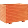 Image de vidaXL - Plantenbak - 70x40x49,5 - cm - massief - grenenhout - wasbruin