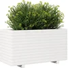 Image de vidaXL - Plantenbak - 90x40x49,5 - cm - massief - grenenhout - wit