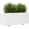 Image de vidaXL - Plantenbak - 110x40x49,5 - cm - massief - grenenhout - wit