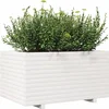 Image de vidaXL - Plantenbak - 90x60x49,5 - cm - massief - grenenhout - wit