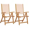 Image de vidaXL - Tuinstoelen - inklapbaar - 2 - st - massief - acaciahout - en - textileen