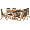 Image de vidaXL - 7-delige - Tuinset - polypropeen - en - massief - hout - zwart