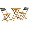 Image de vidaXL - 3-delige - Bistroset - poly - rattan - en - massief - hout - zwart