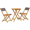 Image de vidaXL - 3-delige - Bistroset - stof - en - massief - hout - antracietkleurig