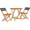 Image de vidaXL - 3-delige - Bistroset - poly - rattan - en - massief - hout - zwart