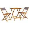 Image de vidaXL - 3-delige - Bistroset - stof - en - massief - hout - antracietkleurig