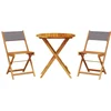 Image de vidaXL - 3-delige - Bistroset - stof - en - massief - hout - antracietkleurig