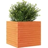Image de vidaXL - Plantenbak - 50x50x46 - cm - massief - grenenhout - wasbruin