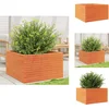 Image de vidaXL - Plantenbak - 80x80x46 - cm - massief - grenenhout - wasbruin