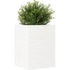 Image de vidaXL - Plantenbak - 50x50x68,5 - cm - massief - grenenhout - wit