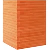 Image de vidaXL - Plantenbak - 50x50x68,5 - cm - massief - grenenhout - wasbruin