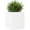 Image de vidaXL - Plantenbak - 60x60x68,5 - cm - massief - grenenhout - wit
