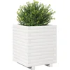 Image de vidaXL - Plantenbak - 40x40x49,5 - cm - massief - grenenhout - wit