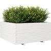 Image de vidaXL - Plantenbak - 100x100x49,5 - cm - massief - grenenhout - wit