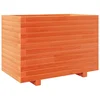 Image de vidaXL - Plantenbak - 70x40x49,5 - cm - massief - grenenhout - wasbruin