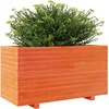 Image de vidaXL - Plantenbak - 90x40x49,5 - cm - massief - grenenhout - wasbruin