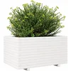 Image de vidaXL - Plantenbak - 90x60x49,5 - cm - massief - grenenhout - wit