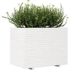 Image de vidaXL - Plantenbak - 90x60x72,5 - cm - massief - grenenhout - wit