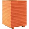 Image de vidaXL - Plantenbak - 50x50x72 - cm - massief - grenenhout - wasbruin